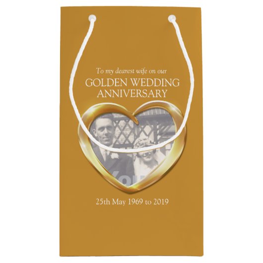 ゴールデン結婚ズ周年妻抱き枕 スモールペーパーバッグ (裏面)