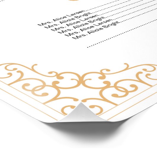 ゴールデン結婚ズ座席表ポスター ポスター (コーナー)