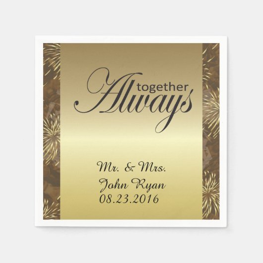 ゴールデン結婚ズ花火 スタンダードカクテルナプキン (正面)