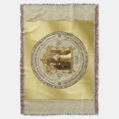 ゴールデン結婚ズ記念クラシック写真枠 スローブランケット (正面縦)