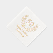 ゴールデン結婚ズ記念リースカスタム番号 箔ナプキン (右)