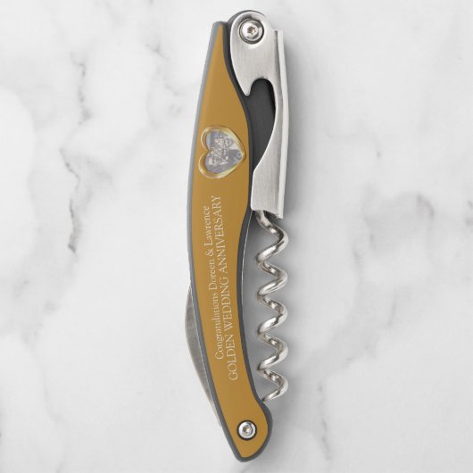 ゴールデン結婚ズ記念写真ハート ソムリエナイフ (裏面)