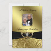 ゴールデン結婚ズ記念写真招待状 招待状 (正面)