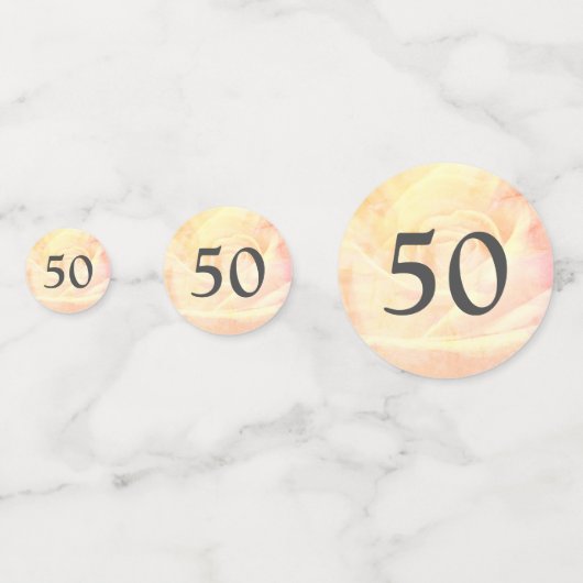 ゴールデン結婚ズ記念日のテーブル紙吹雪 コンフェッティ (裏面)