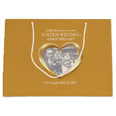 ゴールデン結婚ズ記念日抱き枕 ラージペーパーバッグ (正面)