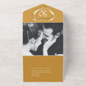 ゴールデン結婚ズ50年パーティーイベント オールインワン招待状 (外側)