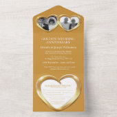 ゴールデン結婚ズ50年パーティーイベント オールインワン招待状 (内側)