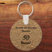 ゴールデン結婚ズ・アニバーサリー・パーティーがキーチェーンを支持 キーホルダー (正面)