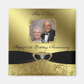 ゴールデン結婚ズ・アニバーリー・フォト・マグネット マグネット (正面)