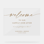 ゴールデン結婚ズ・ウェルカム | あなたは来てとても嬉しい アクリルサイン (正面)