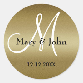 ゴールデン結婚ズ・モノグラム・シール ラウンドシール