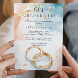 ゴールデン結婚ズ・リング婚約パーティ 招待状