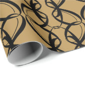 ゴールデン結婚ズ、婚約&記念日 – カップル ラッピングペーパー (ロールコーナー)