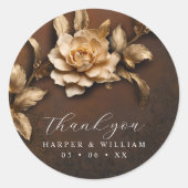 ゴールデン結婚バラ感謝していのあなた ラウンドシール (正面)