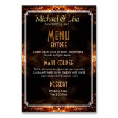 ゴールデン結婚ファイアのメニュー+テーブル番号カード テーブルナンバー (裏面)