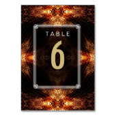 ゴールデン結婚ファイアのメニュー+テーブル番号カード テーブルナンバー (正面)