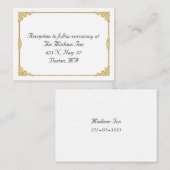ゴールデン結婚フレームのエンクロージャカード エンクロージャーカード (正面/裏面)