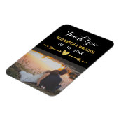 ゴールデン結婚モチーフのマグネットの好意の写真ありがとう マグネット (左側)