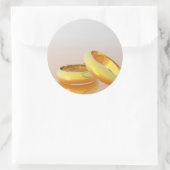 ゴールデン結婚リングや輪 ラウンドシール (バッグ)