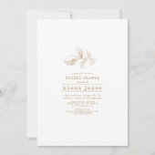 ゴールデン結婚リーフのブライダルシャワー金ゴールド/Brgdy ID655 招待状 (正面)