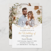 ゴールデン結婚式招待状カード(写真あり) 招待状 (正面/裏面)