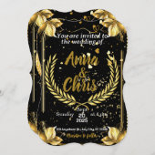 ゴールデン結婚式招待状 (正面/裏面)