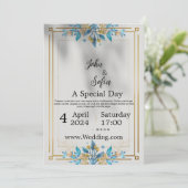 ゴールデン結婚式招待状 招待状 (スタンド正面)