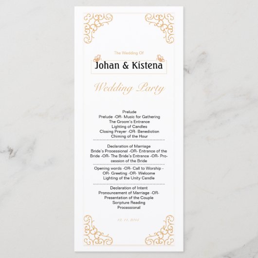 ゴールデン結婚式 プログラム (正面)