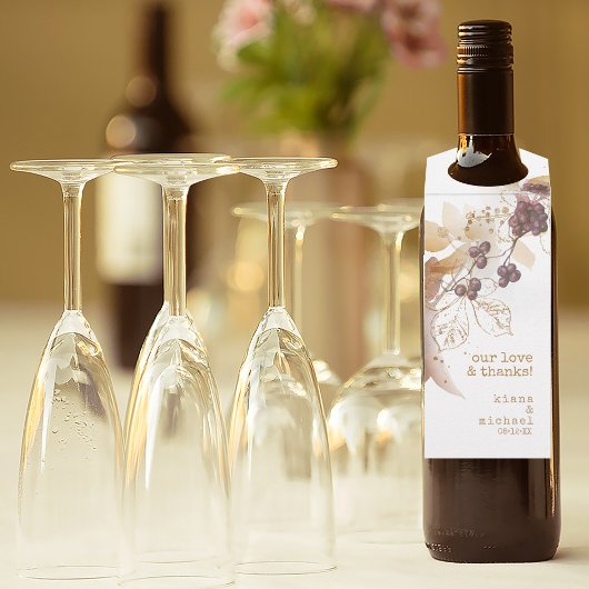 ゴールデン結婚秋の果実の愛感謝していID655 ボトルネックタグ