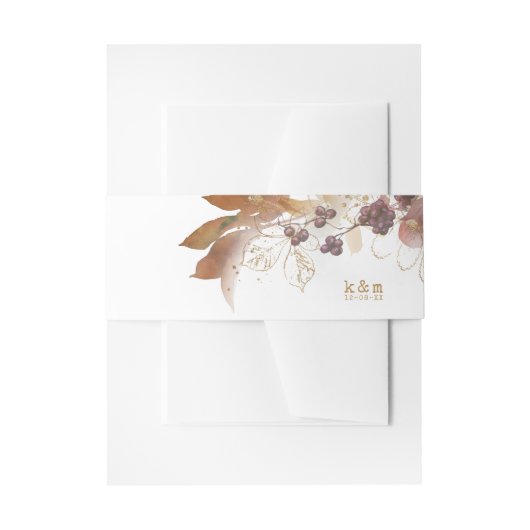 ゴールデン結婚秋の果実ID655 招待状ベリーバンド (正面例)