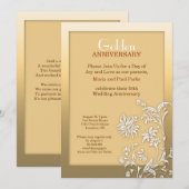 ゴールデン結婚記念日招待状 招待状 (正面/裏面)