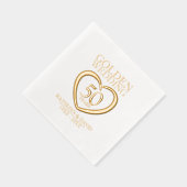 ゴールデン結婚50周年カスタム記念 箔ナプキン (右)
