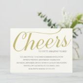 ゴールデン結婚50周年記念パーティの招待状 招待状 (スタンド正面)