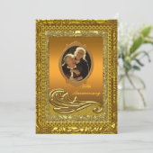 ゴールデン結婚50周年記念パーティの招待状 招待状 (スタンド正面)