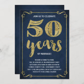 ゴールデン結婚50周年記念パーティー 招待状 (正面/裏面)