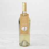 ゴールデン結婚50周年記念写真ハート ボトルネックタグ (ボトル)