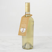 ゴールデン結婚50周年記念写真ハート ボトルネックタグ (アングル)