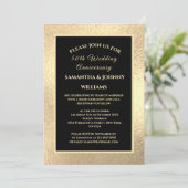 ゴールデン結婚50周年記念写真金ゴールド 招待状 (スタンド正面)
