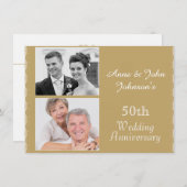 ゴールデン結婚50周年記念招待状 招待状 (正面/裏面)