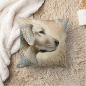 ゴールデン絵を描レトリーバーの因果ポルタット クッション (ブランケット)