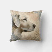 ゴールデン絵を描レトリーバーの因果ポルタット クッション (裏面)