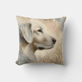 ゴールデン絵を描レトリーバーの因果ポルタット クッション (正面)