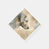 ゴールデン絵を描レトリーバーの因果ポルタット スタンダードカクテルナプキン (角)