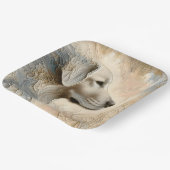 ゴールデン絵を描レトリーバーの因果ポルタット ペーパープレート (傾斜あり)