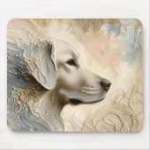 ゴールデン絵を描レトリーバーの因果ポルタット マウスパッド (正面)