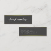 ゴールデン縁どカーシブ文字 スキニー名刺 (正面/裏面)