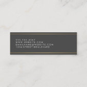 ゴールデン縁どカーシブ文字 スキニー名刺 (裏面)