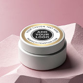 ゴールデン縁どグラデカスタムントのロゴと文字 ラウンドシール