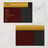 ゴールデン縁どプロフィールカード 名刺 (正面/裏面)