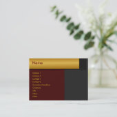 ゴールデン縁どプロフィールカード 名刺 (スタンド正面)